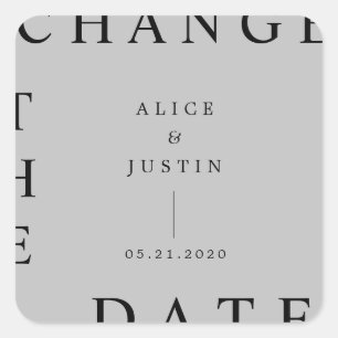 Sticker Carré ultra moderne changer l'autocollant date