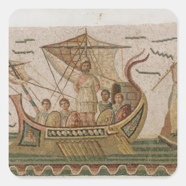 Sticker Carré Ulysse et les sirènes (Devant)