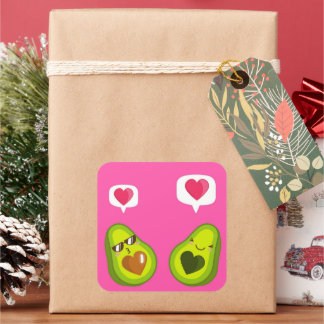 STICKER CARRÉ UN BÂTIMENT D'AVOCADO MIGNON