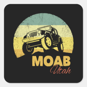 Sticker Carré Un cadeau de Moab Utah pour le hors-route - Utah S