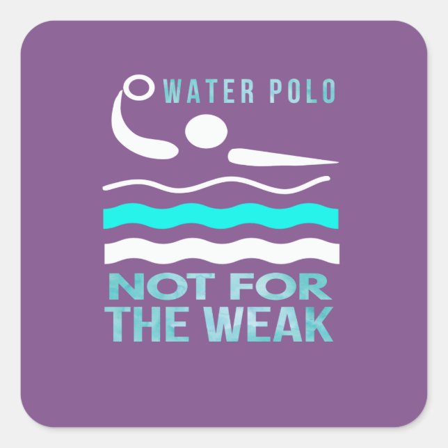 Sticker Carré Un cadeau de Polo Eau pour Homme & Femme Waterpolo (Devant)