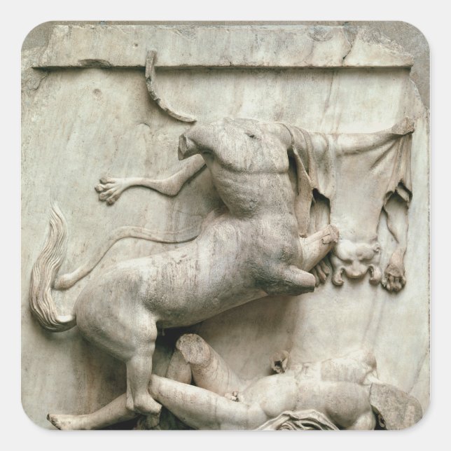Sticker Carré Un Centaur triomphant sur un Lapith (Devant)