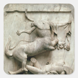 Sticker Carré Un Centaur triomphant sur un Lapith