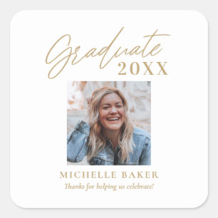 Sticker Carré Un Charme sans effort Editable Couleur Graduation