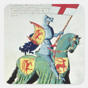 Sticker Carré Un chevalier portant les bras de Vérone