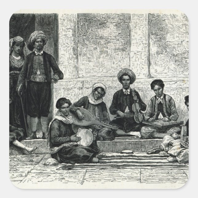 Sticker Carré Un concert juif : Tlemcen (Devant)