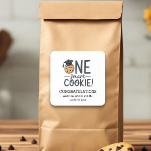 Sticker Carré Un cookie intelligent classe de diplôme des cookie