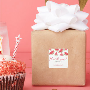 Sticker Carré Un Dans Un Melon Anniversaire Favoriser Tag, Water