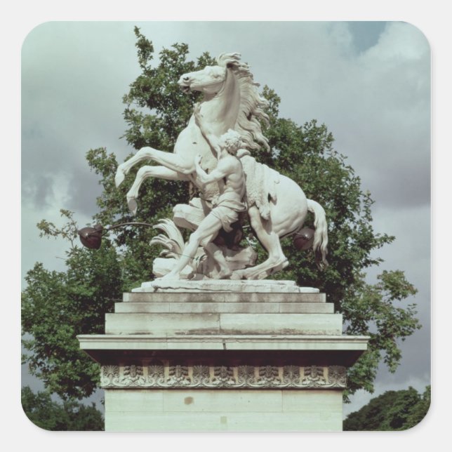 Sticker Carré Un des deux "Marly Horses", 1739-45 (Devant)