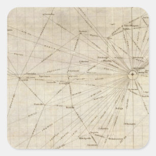 Sticker Carré Un diagramme des Etats-Unis