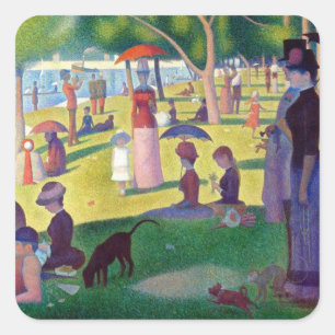 Sticker Carré Un dimanche après-midi à La Grande Jatte par Seu