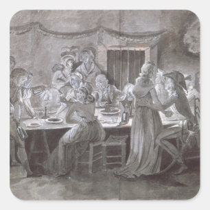 Sticker Carré Un dîner Mariage