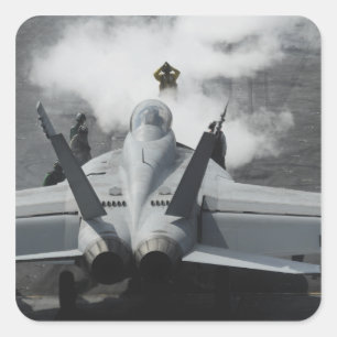 Sticker Carré Un directeur de poste de pilotage signale un