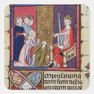 Sticker Carré Un enfant et sa mère apparaissent