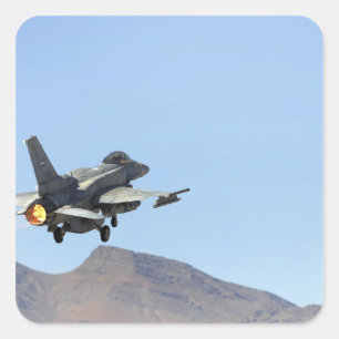 Sticker Carré Un F-16E des Émirats arabes unis