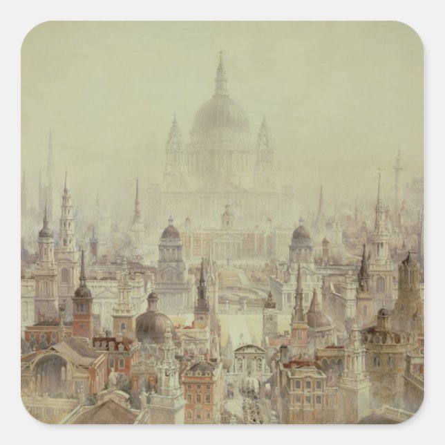 Sticker Carré Un hommage à Sir Christopher Wren (Devant)