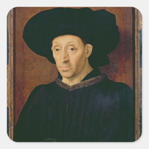 Sticker Carré Un homme avec un verre de vin