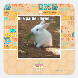 Sticker Carré Un jardin �