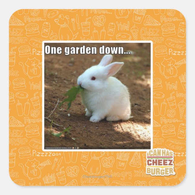 Sticker Carré Un jardin � (Devant)