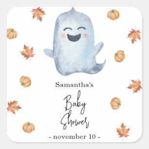 Sticker Carré Un joli fantôme - baby shower