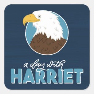 Sticker Carré Un jour avec la feuille d'autocollant de Harriet