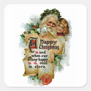 Sticker Carré Un joyeux Noël