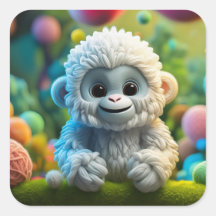 Un mignon bébé Yeti fait de fil