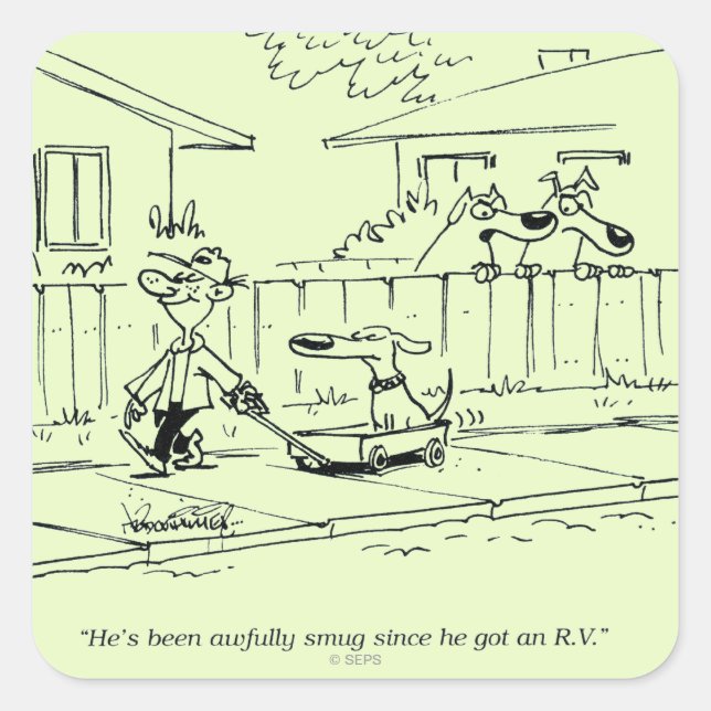 Sticker Carré Un nouveau tour (Devant)