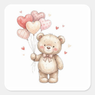 Sticker Carré Un paquet d'amour