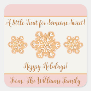 Sticker Carré Un petit gâteau pour quelqu'un douceur Snowflake C