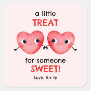 Sticker Carré Un petit régal pour un ami si doux petit coeur
