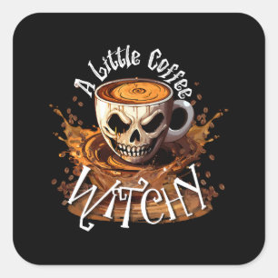 Sticker Carré Un peu de sorcellerie au café