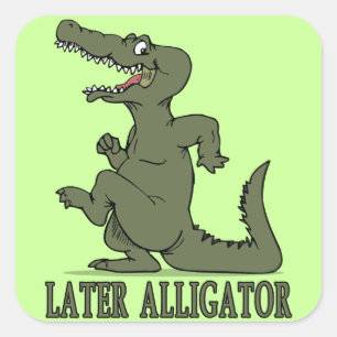Sticker Carré Un plus défunt alligator