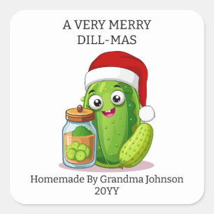 Sticker Carré Un pot de Noël très joyeux Dill-Mas