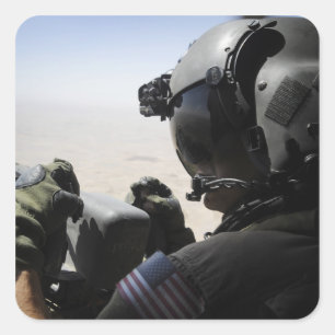 Sticker Carré Un soldat assure la sécurité