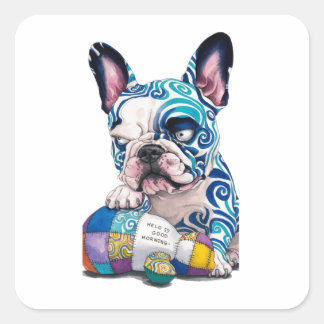 Sticker Carré Un taureau français géant unique