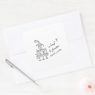 Sticker Carré Un toast pour un mariage éternel