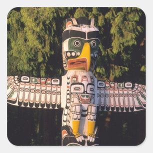 Sticker Carré Un totem À Vancouver, Canada.