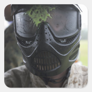 Sticker Carré Un tour de paintball