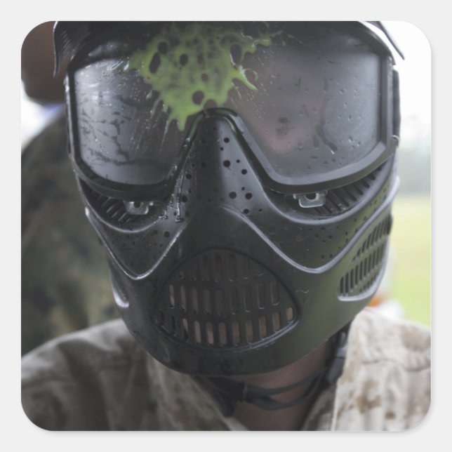 Sticker Carré Un tour de paintball (Devant)