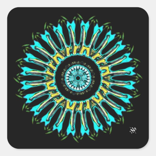 Sticker Carré Un truc rond sympa vC4 (Devant)