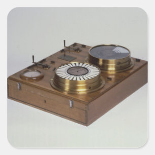 Sticker Carré Un Zeigertelegraph, produit par von de Werner