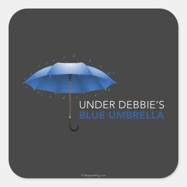 Sticker Carré Under Debbie's Blue Umbrella (Devant)