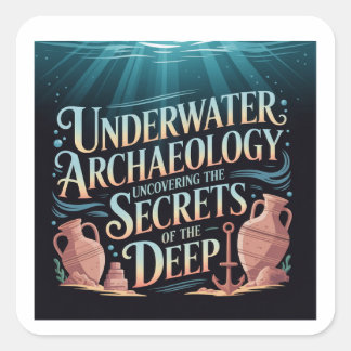 Sticker Carré underwater archaeology