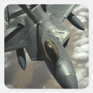 Sticker Carré Une Armée de l'Air d'USA F-22 Raptor est