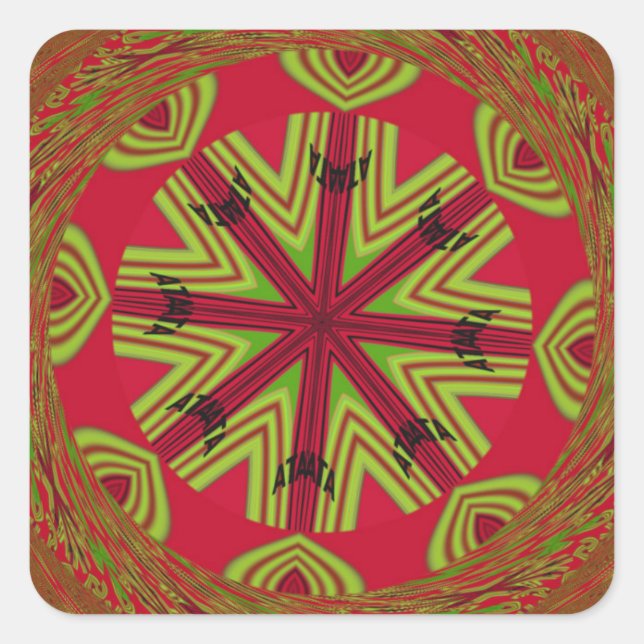 Sticker Carré Une belle Afrique Extraordinaire peut le design tr (Devant)