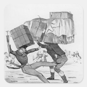 Sticker Carré Une boîte de Noël, 1836