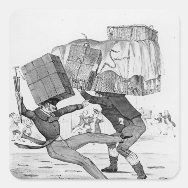 Sticker Carré Une boîte de Noël, 1836 (Devant)