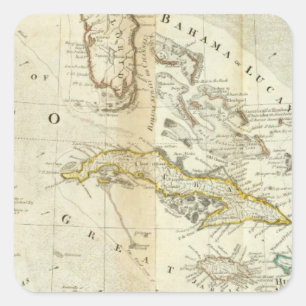 Sticker Carré Une carte précise de section du sud de l'Amériqu
