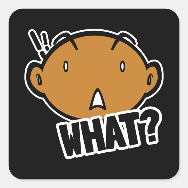 Sticker Carré Une conception amusante d'autocollant (Devant)